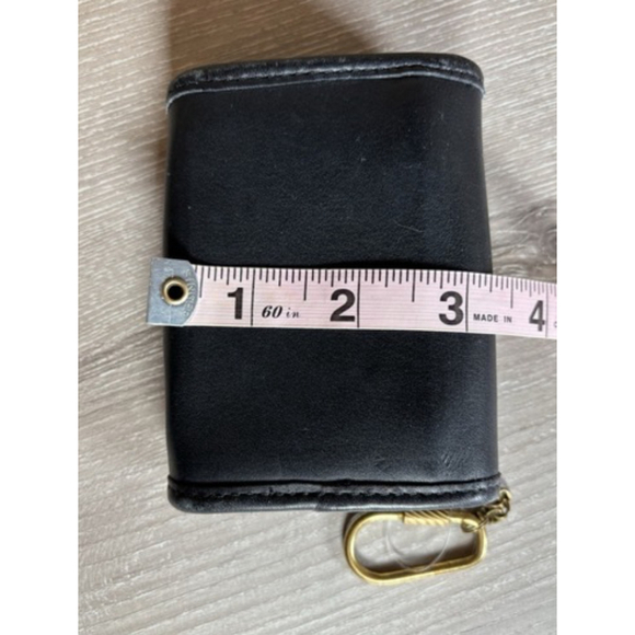 Rare Vintage Coach Quiet Luxury Rich Black Leather Purse Wallet Brass Keyring - Picture 13 of 13